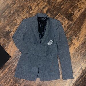 Women's tahari Navy Blazer with Subtle Texture size 2p